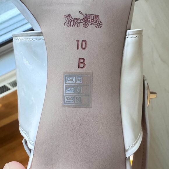 COACH Marla Nude Patent Leather Slingback Sandals | Size 10B ✨ - Picture 7 of 8